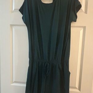 Teal Short Sleeve Shorts Romper